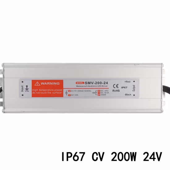 200W 24VDC 8.3A à prova d'água tensão constante LED fonte de alimentação comutada