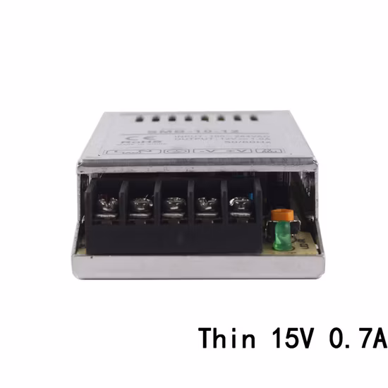fonte de alimentação de comutação de caixa de alumínio ultrafina de 10W 15V 0.7A